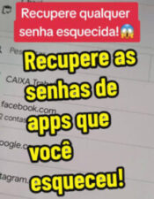 Como recuperar qualquer senha